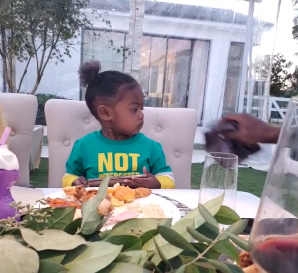 Gabrielle Union's daughter on Thanksgiving