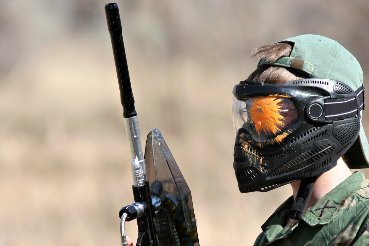 Teenager with a Paintball Gun