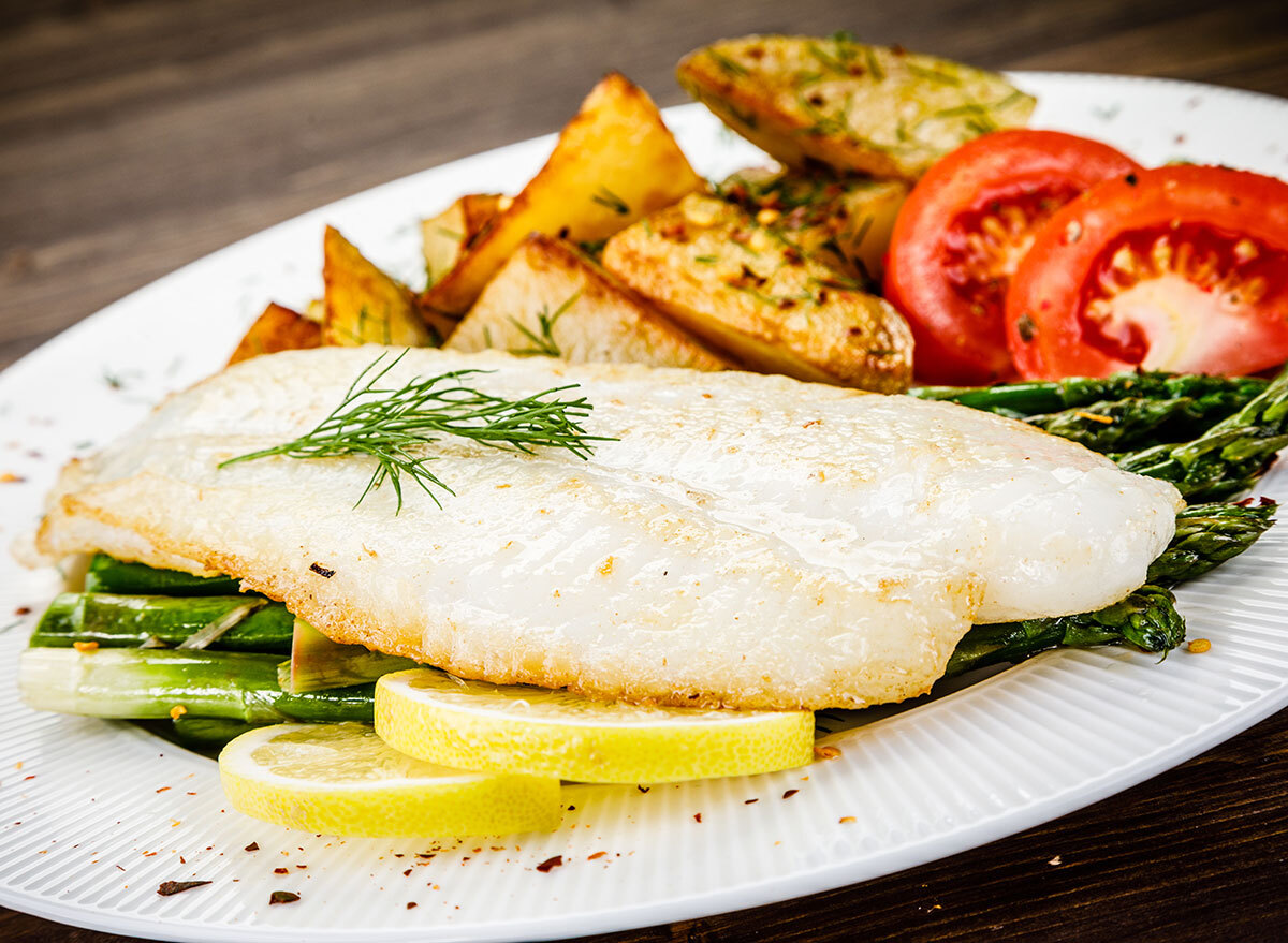 lemon sole potatoes vegetables