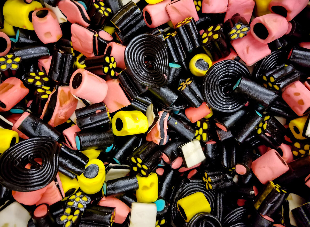 assorted black licorice candies