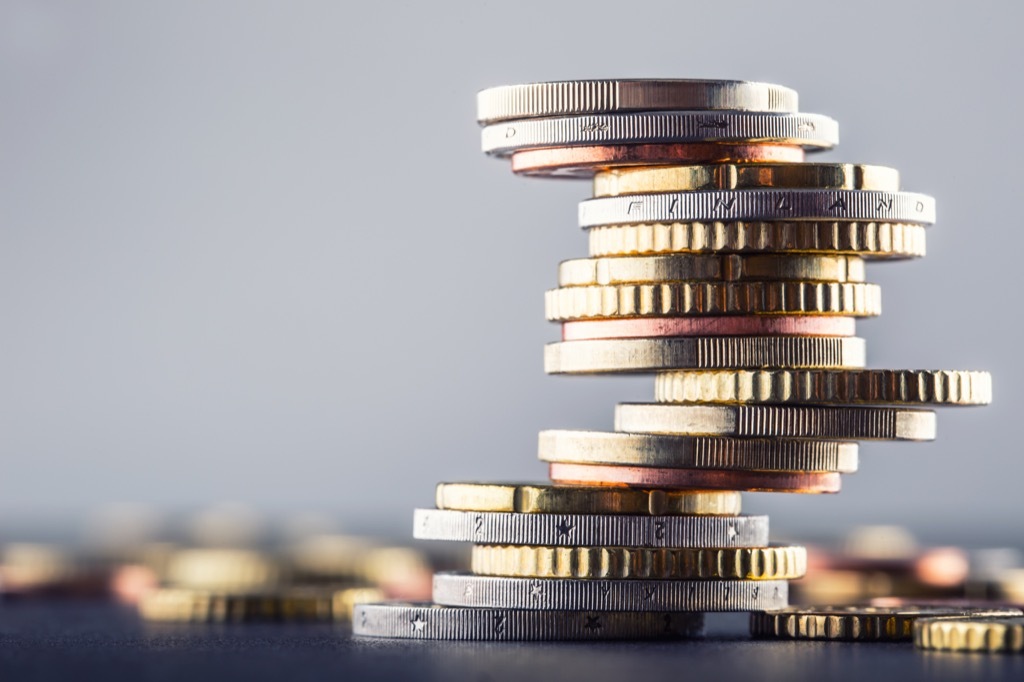 Stack of Coins with Ridges, math jokes