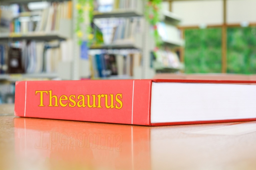 thesaurus on a table- funniest jokes