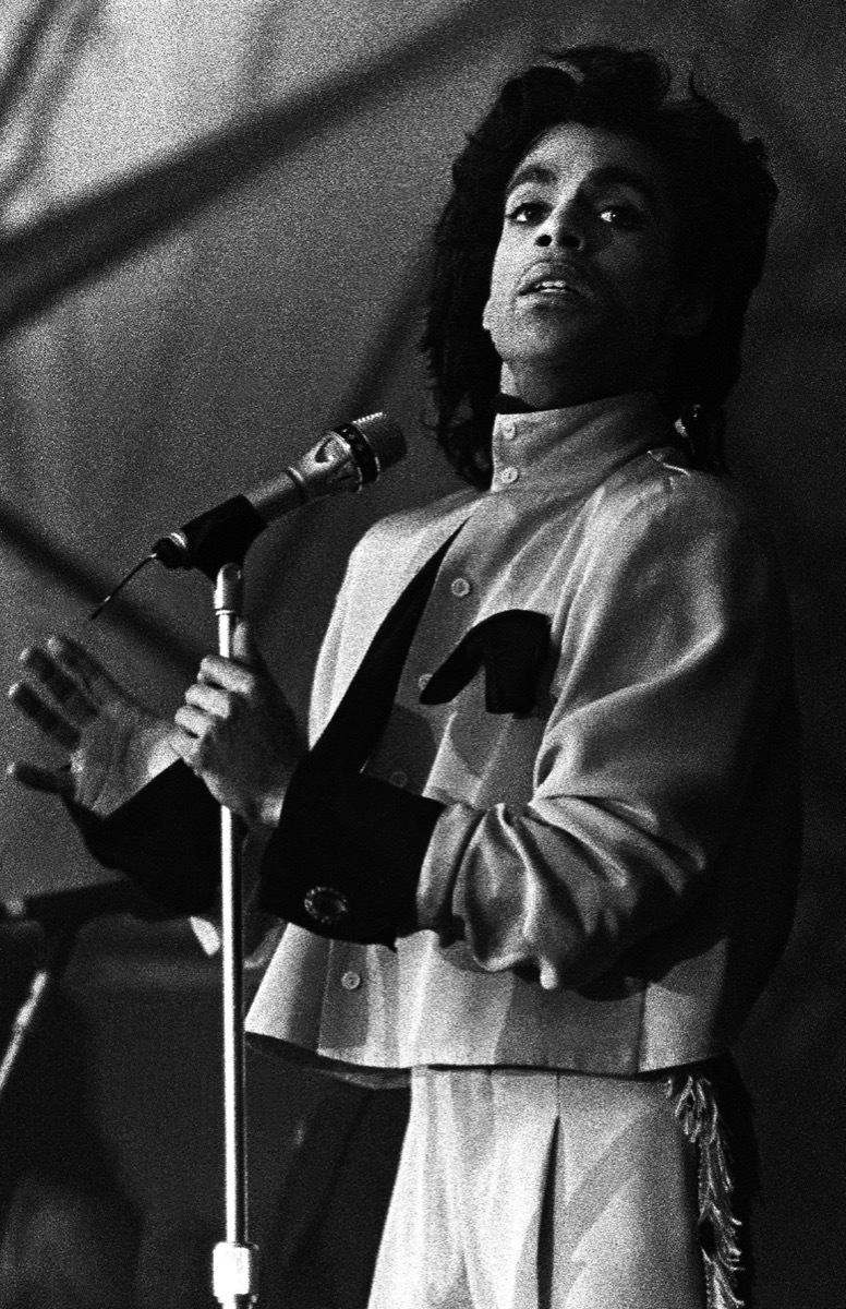 Prince performing in 1987