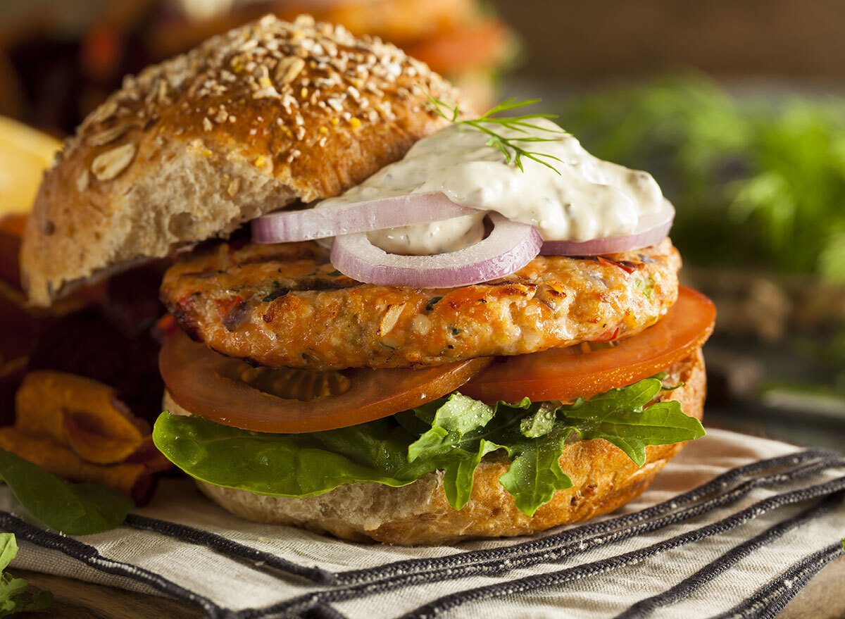 salmon burger