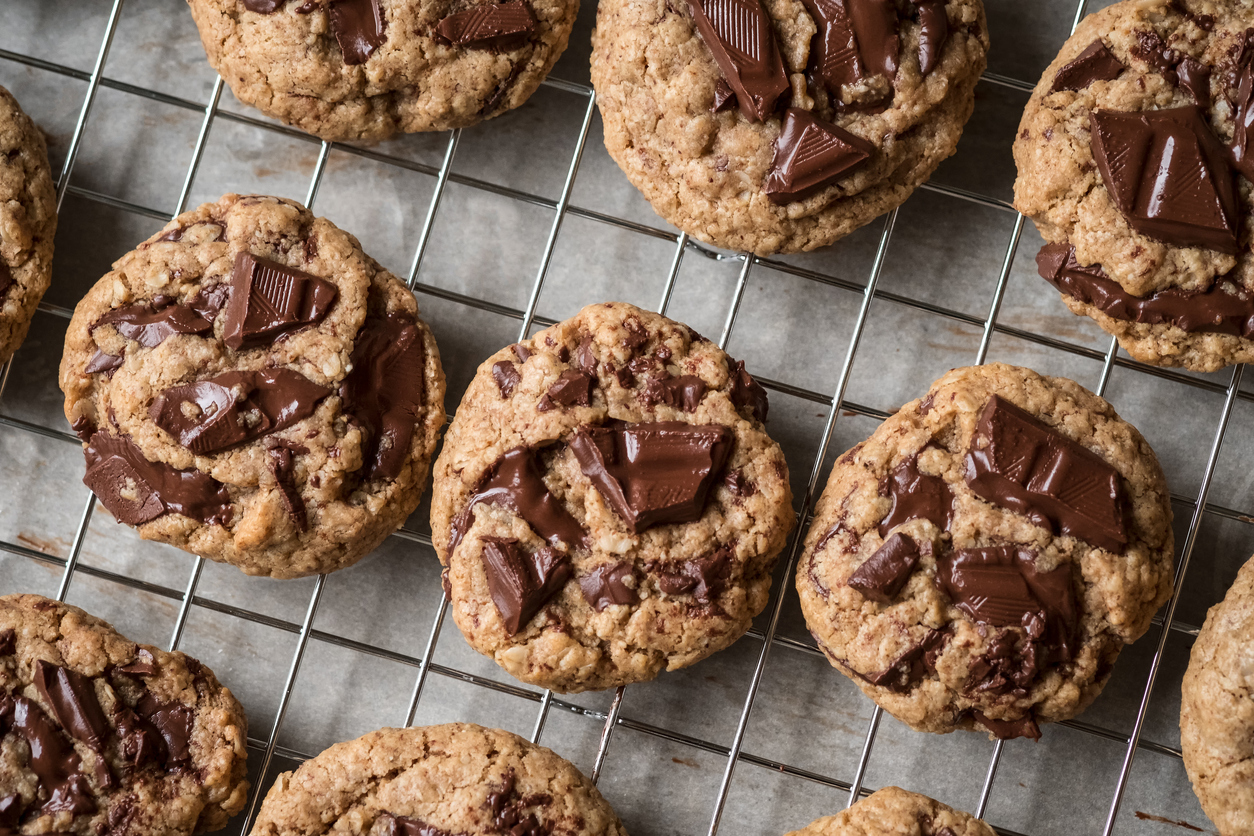 homemade double chocolate chip cookies