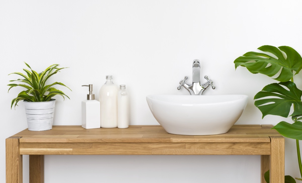 white walls in a bathroom