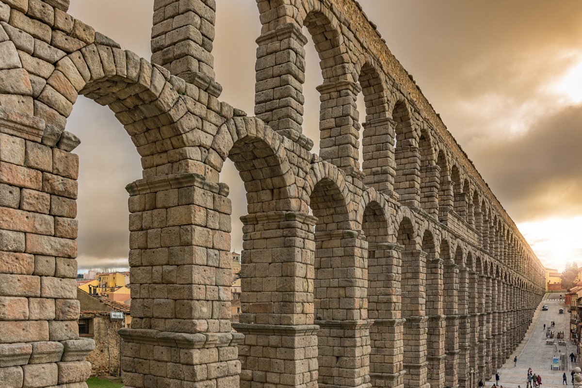 the roman arches of segovia in castilla y leon in spain, ancient rome facts