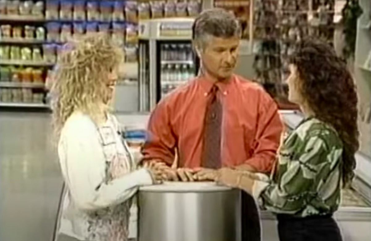 David Ruprecht and contestants on Supermarket Sweep