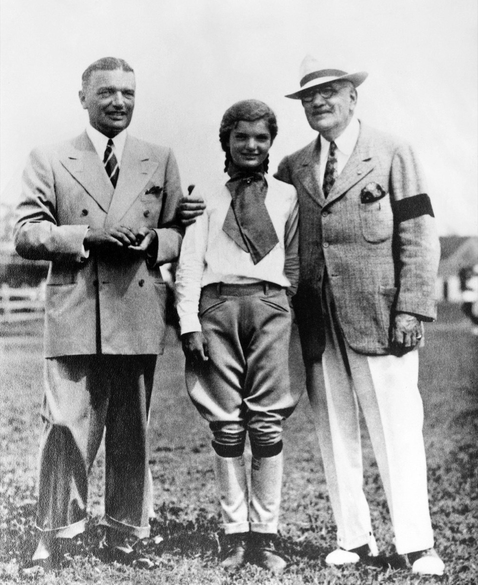 John Vernou Bouvier III 'Black Jack', Jacqueline Bouvier, and John Vernou Bouvier Jr, ca. early 1940s, Jackie Kennedy secrets