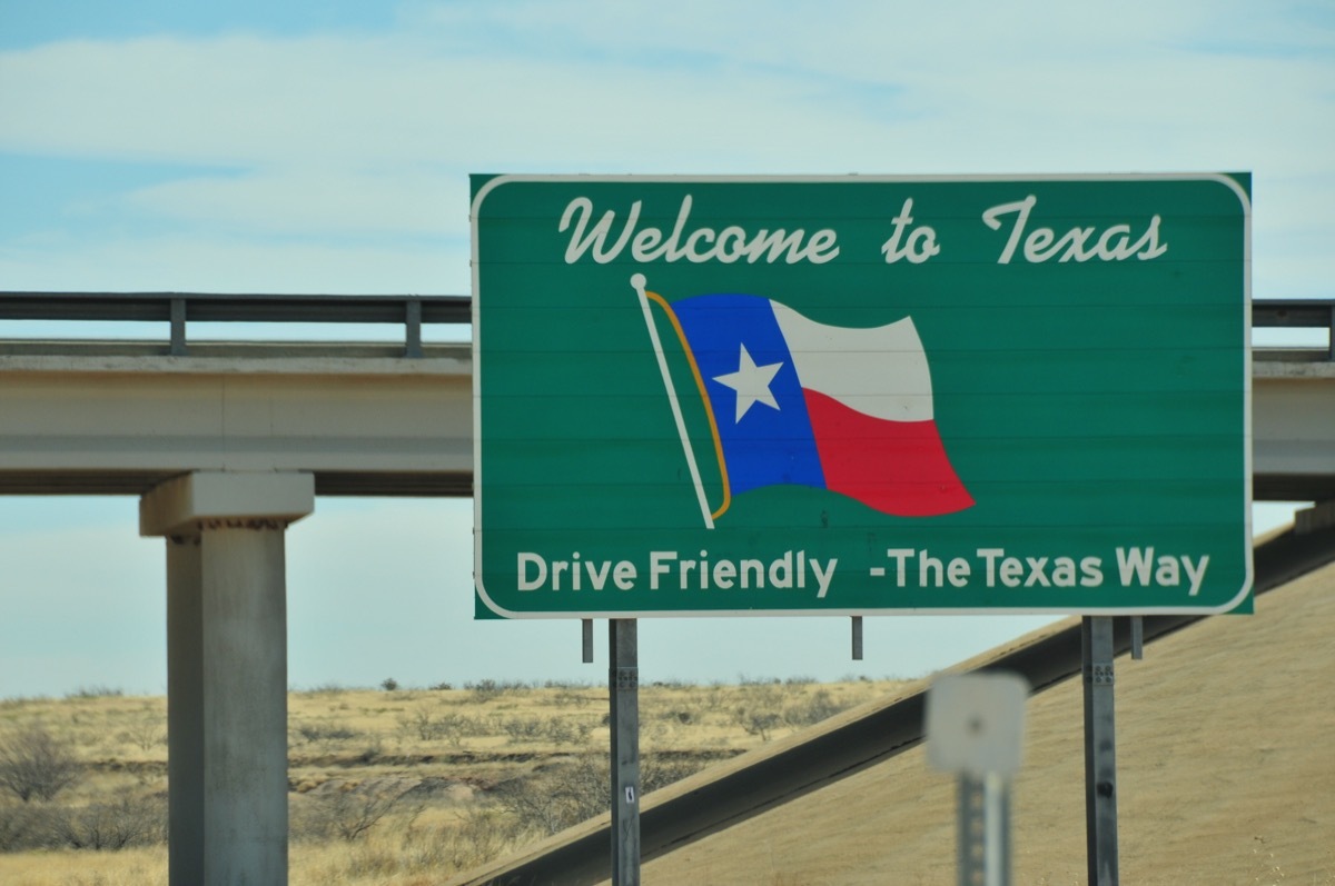 texas state welcome sign, iconic state photos