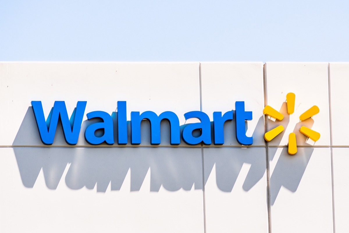 walmart logo on building