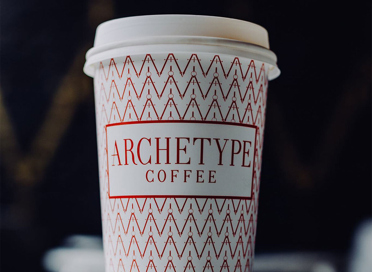 paper coffee cup from archetype coffee in omaha