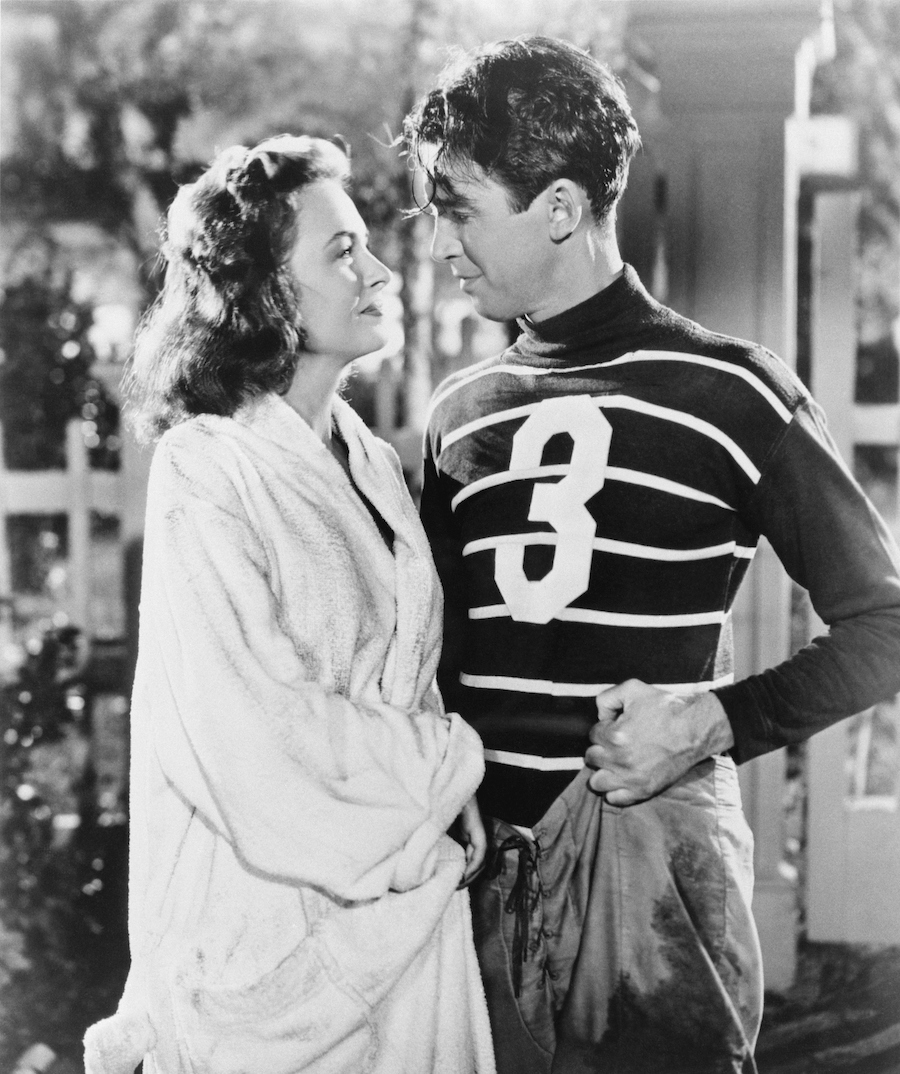 Donna Reed and Jimmy Stewart in 