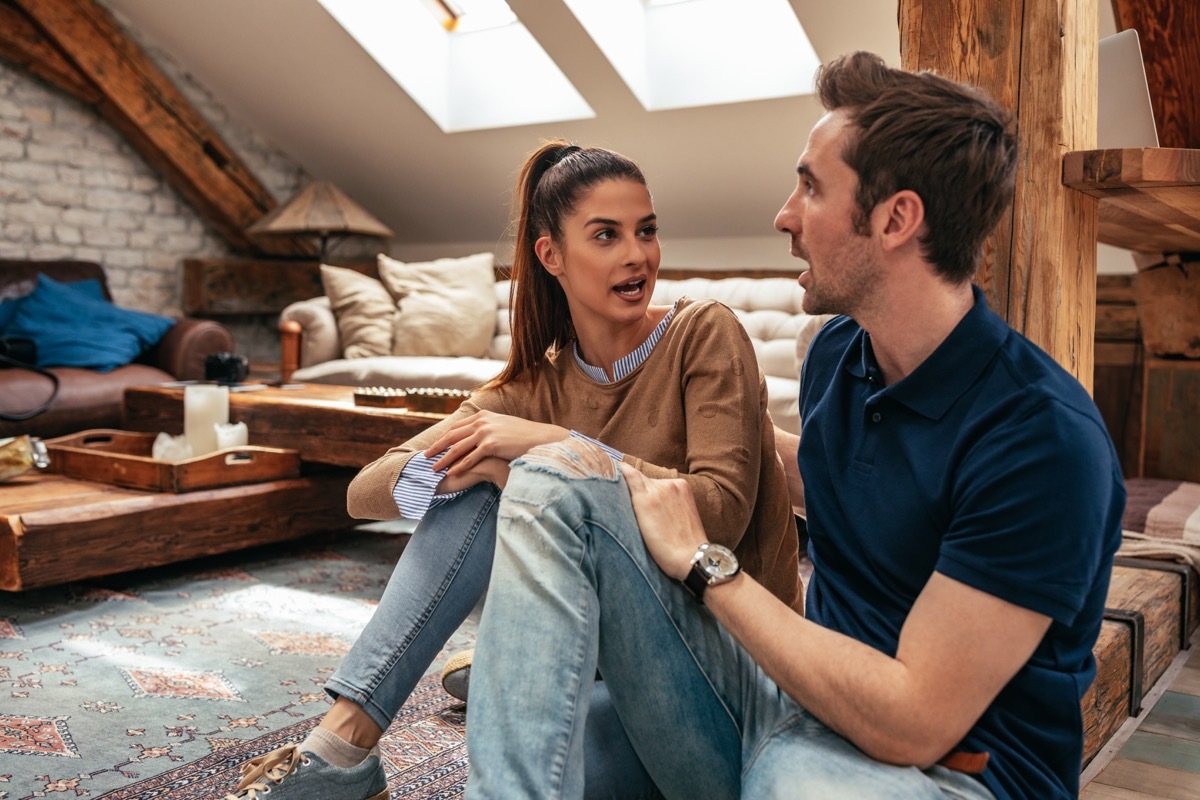 Couple having a discussion