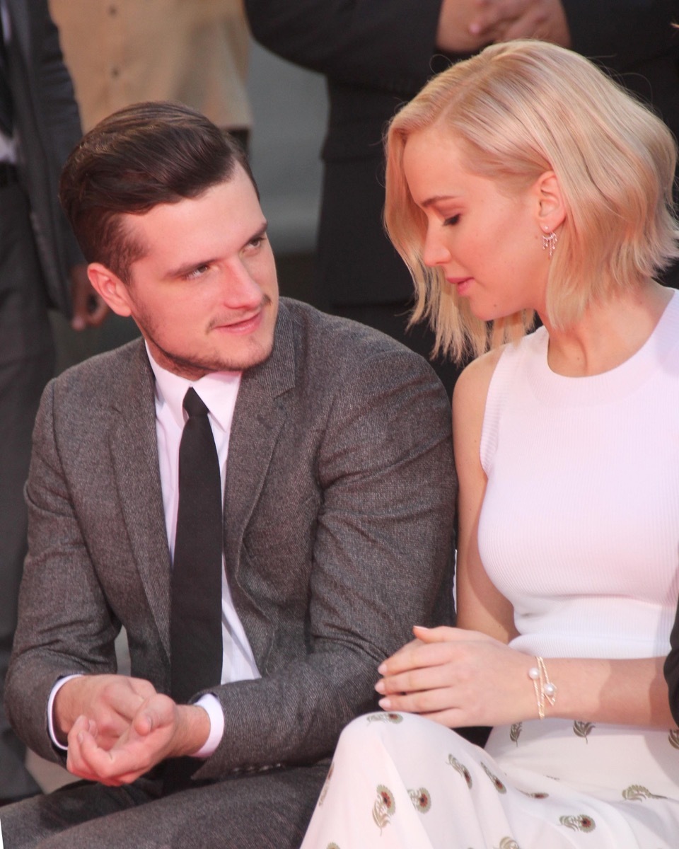 josh hutcherson and jennifer lawrence hunger games tour, celebrity pranksters