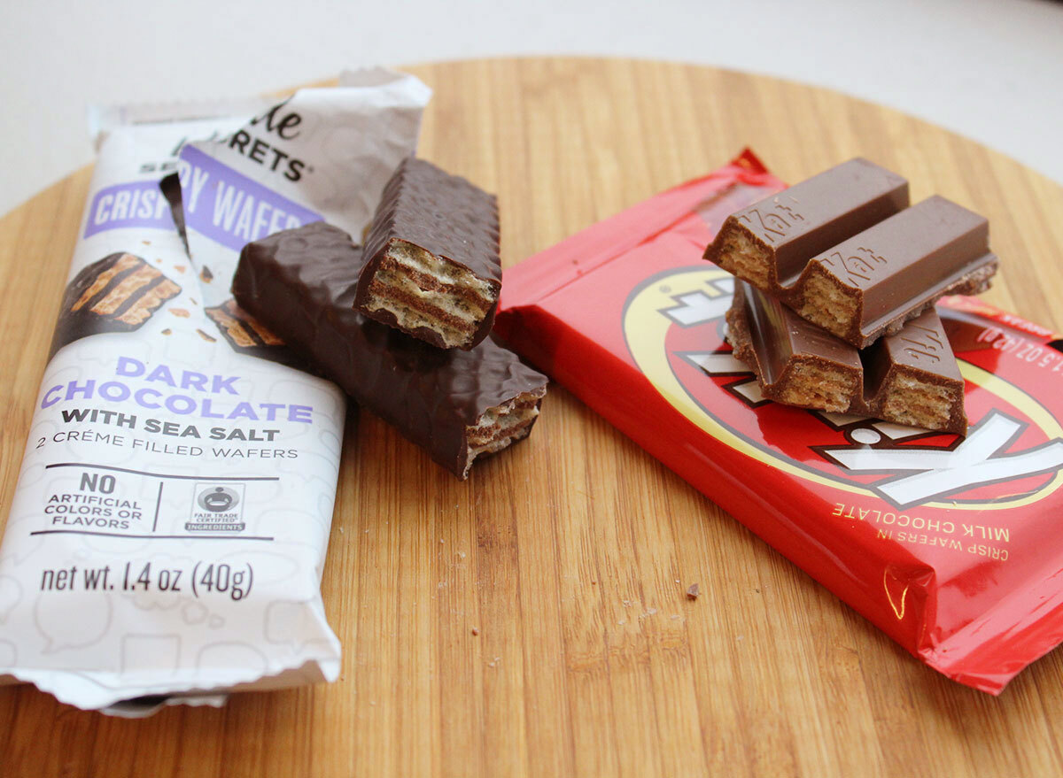 kit kat vs little secrets comparison side view wafers