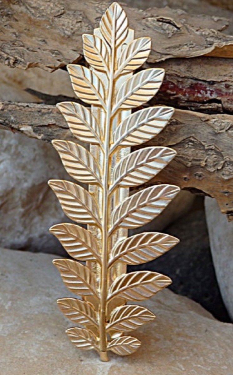 grecian inspired gold hair clip