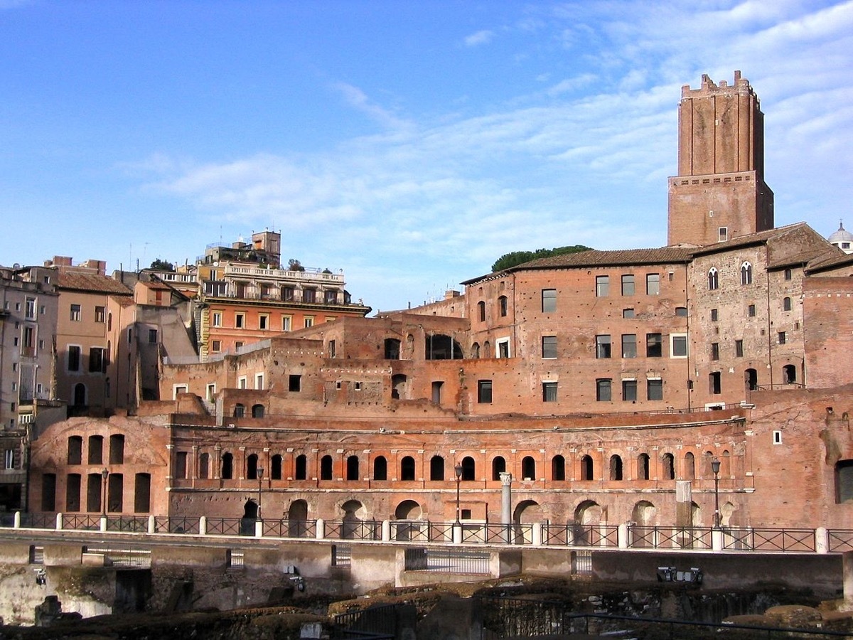 old Trajan Market in rome, ancient rome facts