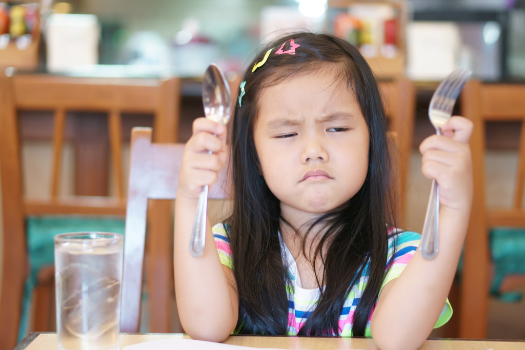 Hungry Girl Waiting to Eat Sensitive