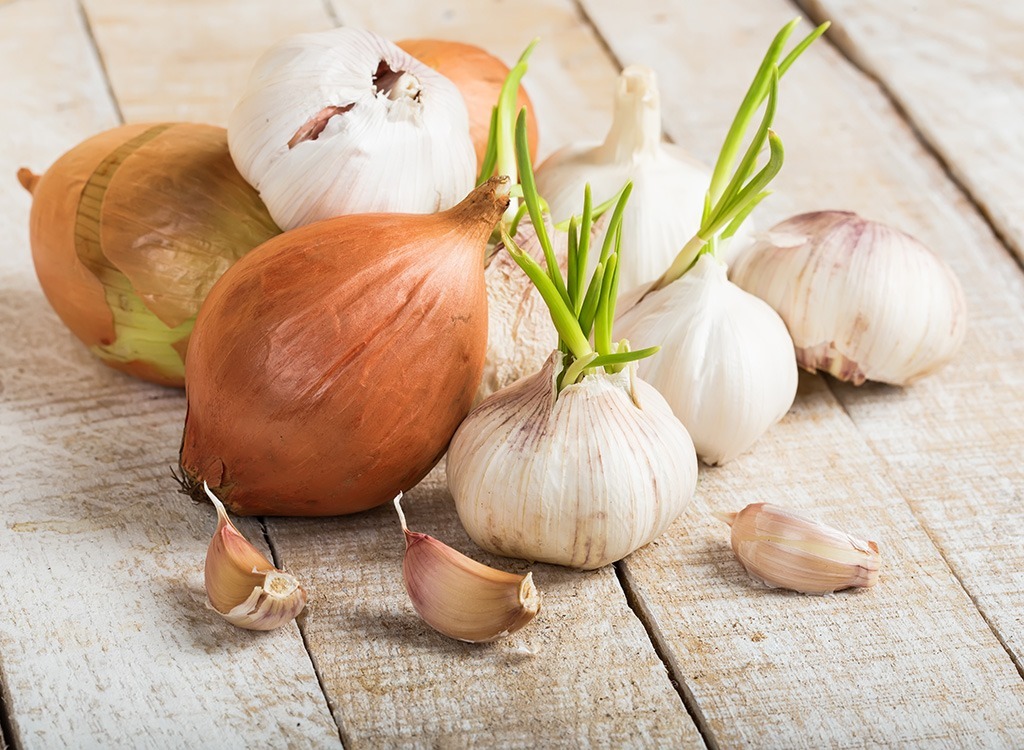 Sprouted garlic