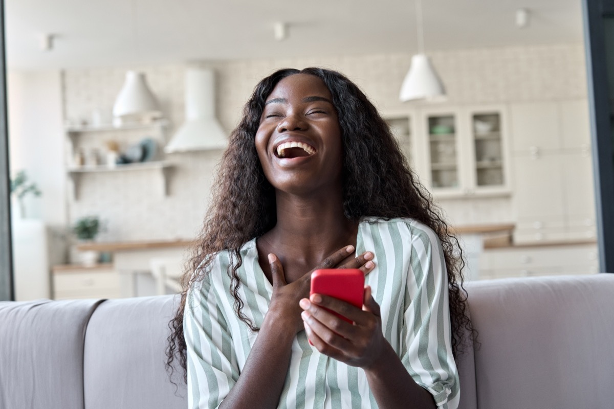 Excited Black Woman