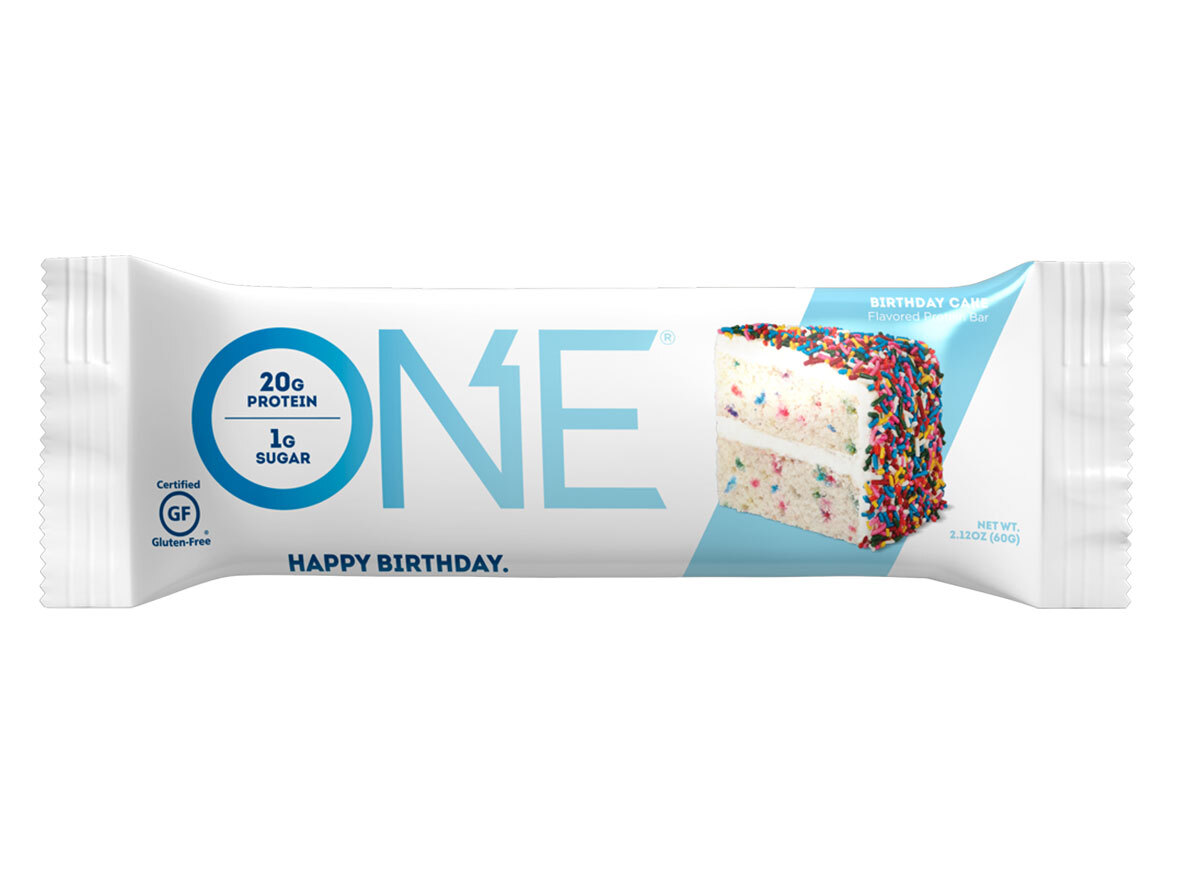 one bar birthday cake protein bar