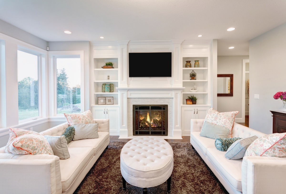 white living room