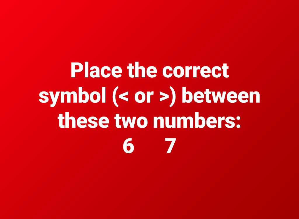 6th grade math less than or greater than