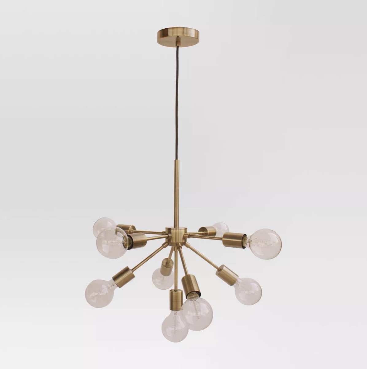 multi-armed brass chandelier, target home decor items