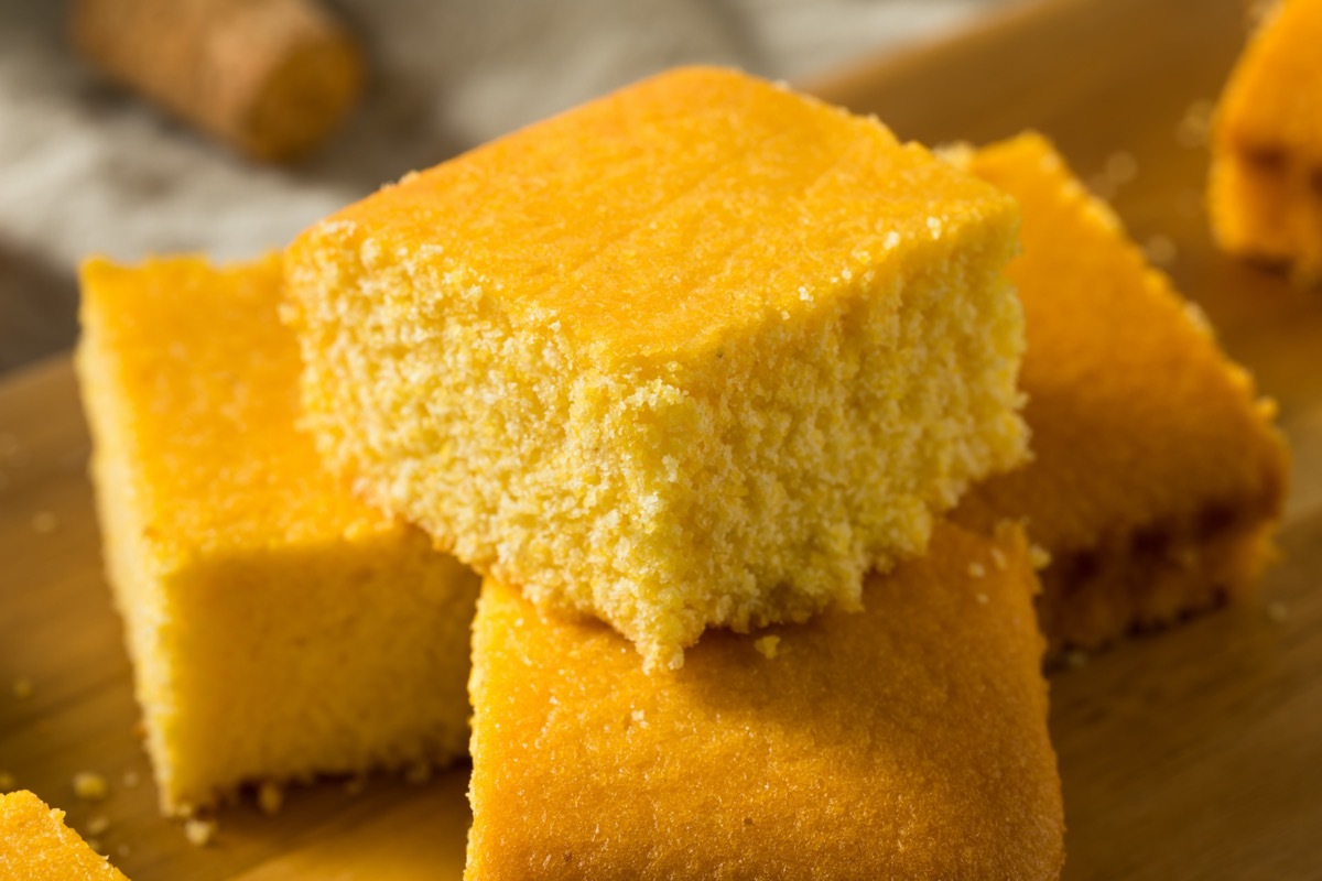 cornbread on plate