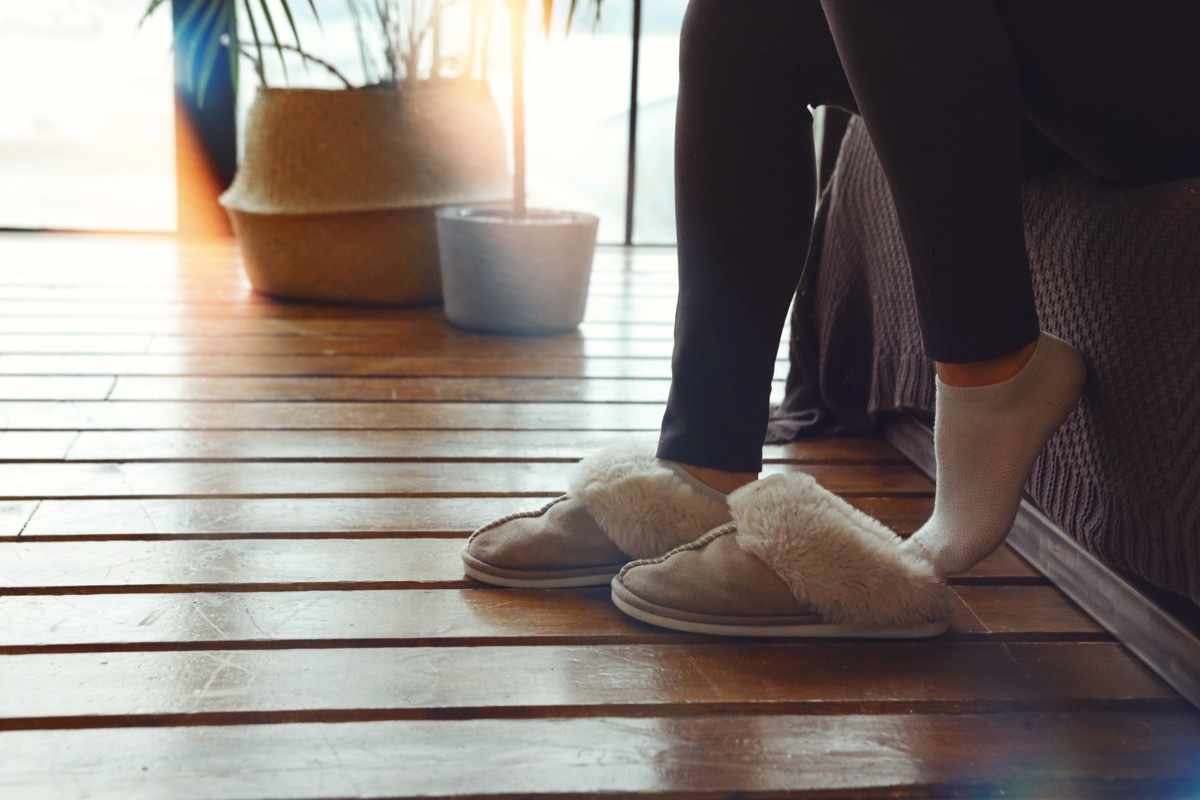 Feet in Slippers