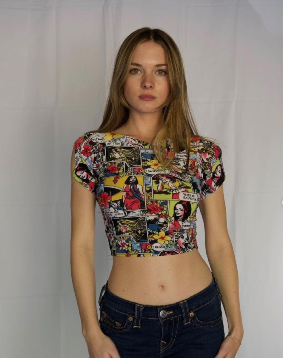 Stella Banderas Griffith modeling crop top