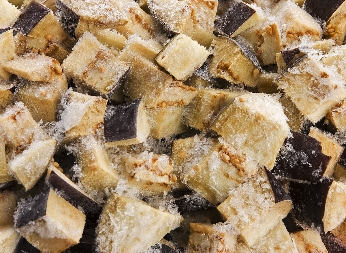 frozen eggplant cubes