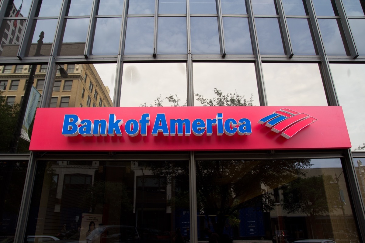 AUSTIN, TX - SEPT 2: A Bank of America branch in Austin, Texas on September 2, 2011. The US government announced that it will sue Bank of America for selling toxic mortgage-backed securities.