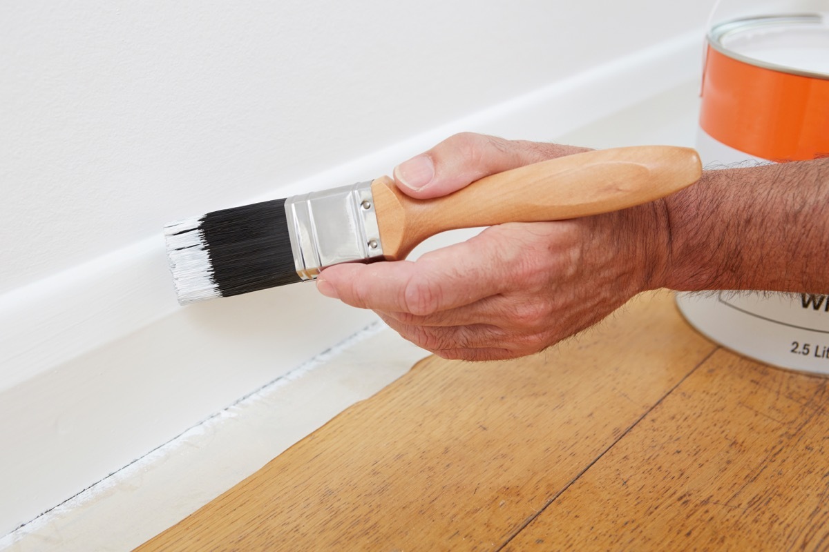 Painting baseboard