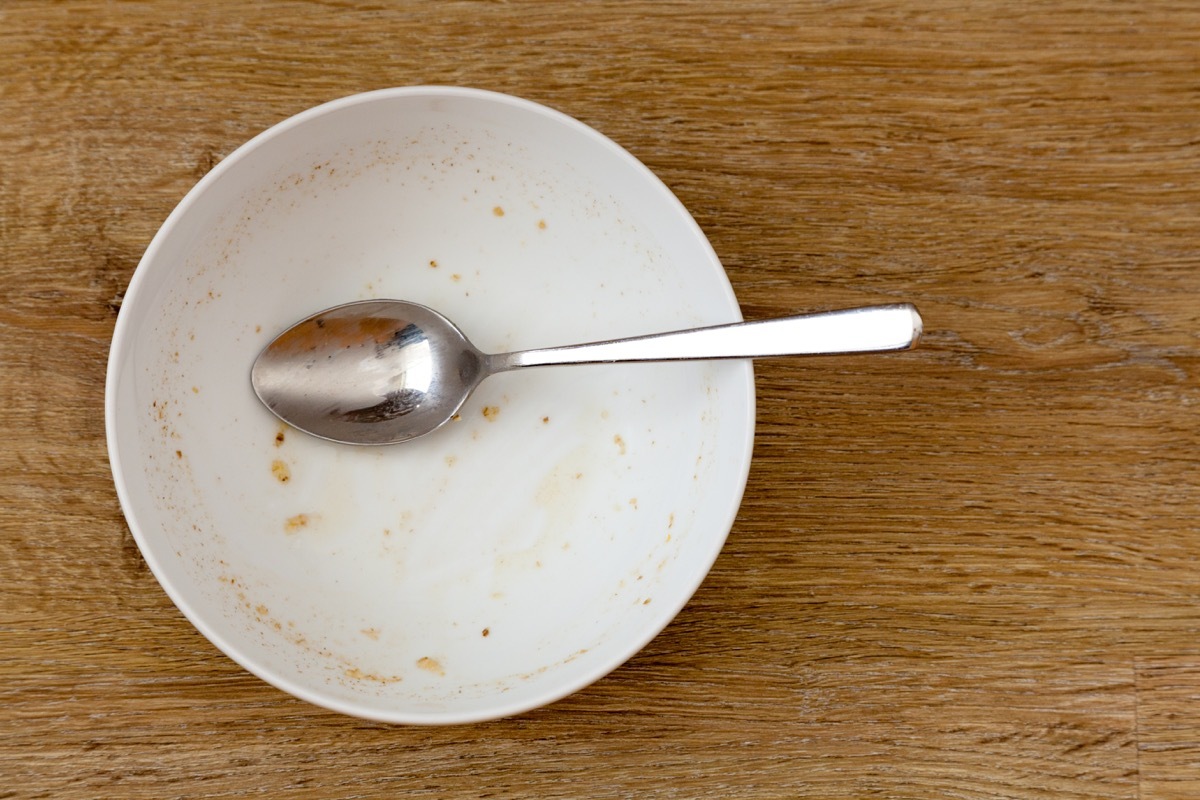 empty plate with spoon, every day words