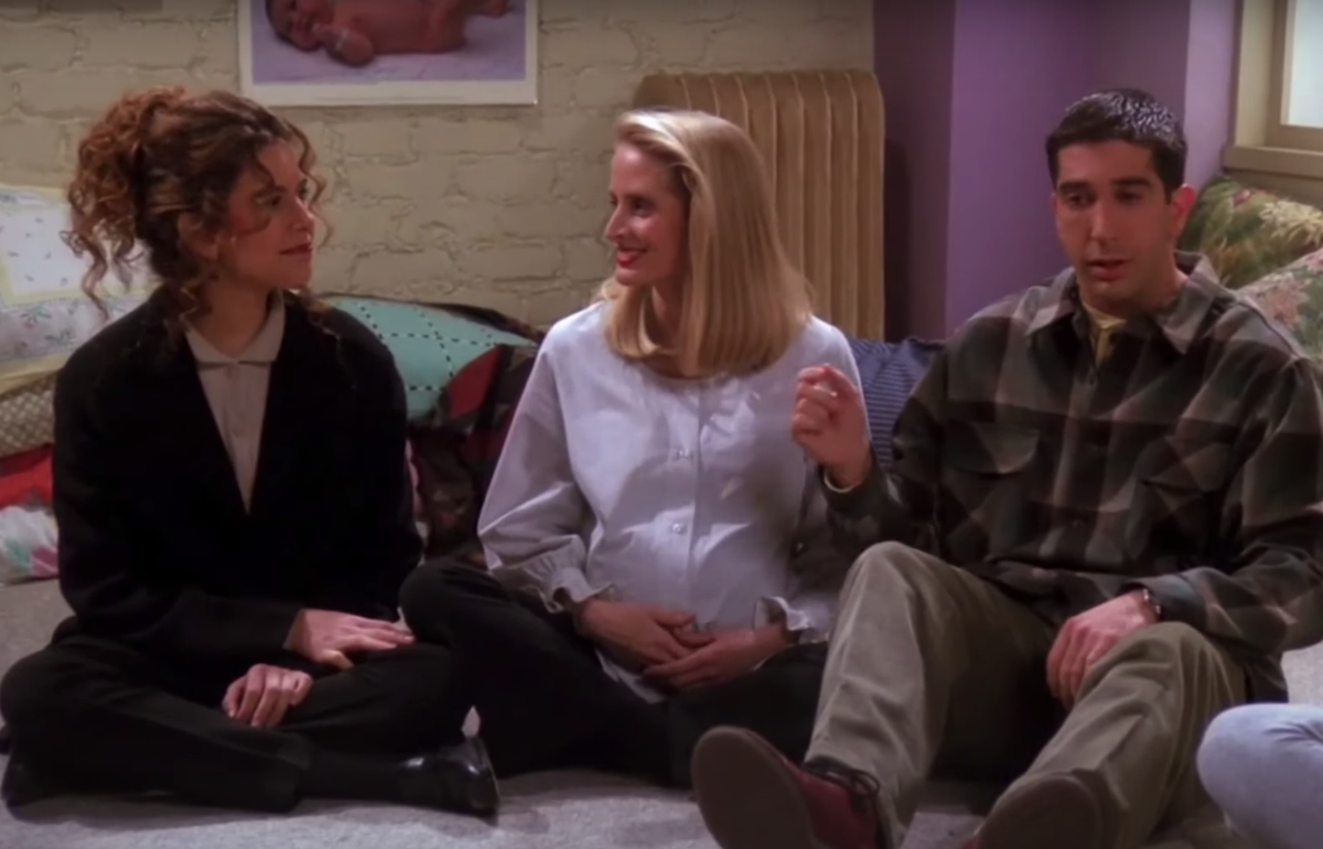 Jessica Hecht, Jane Sibbett, and David Schwimmer on 