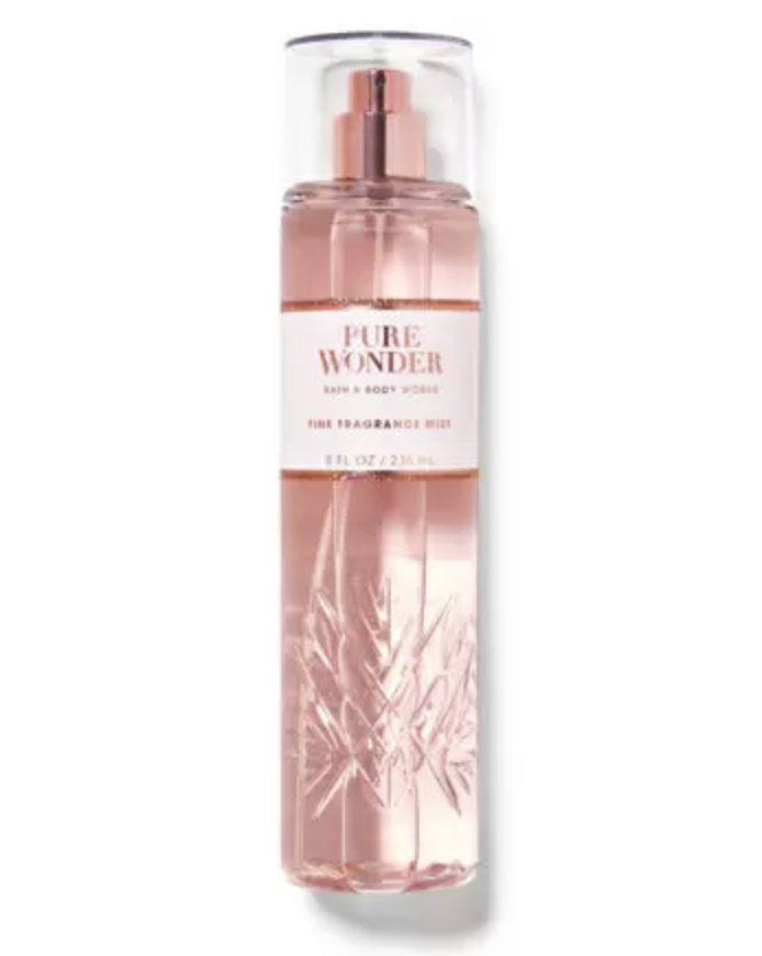 A bottle of Pure Wonder body spray from Bath & Body Works