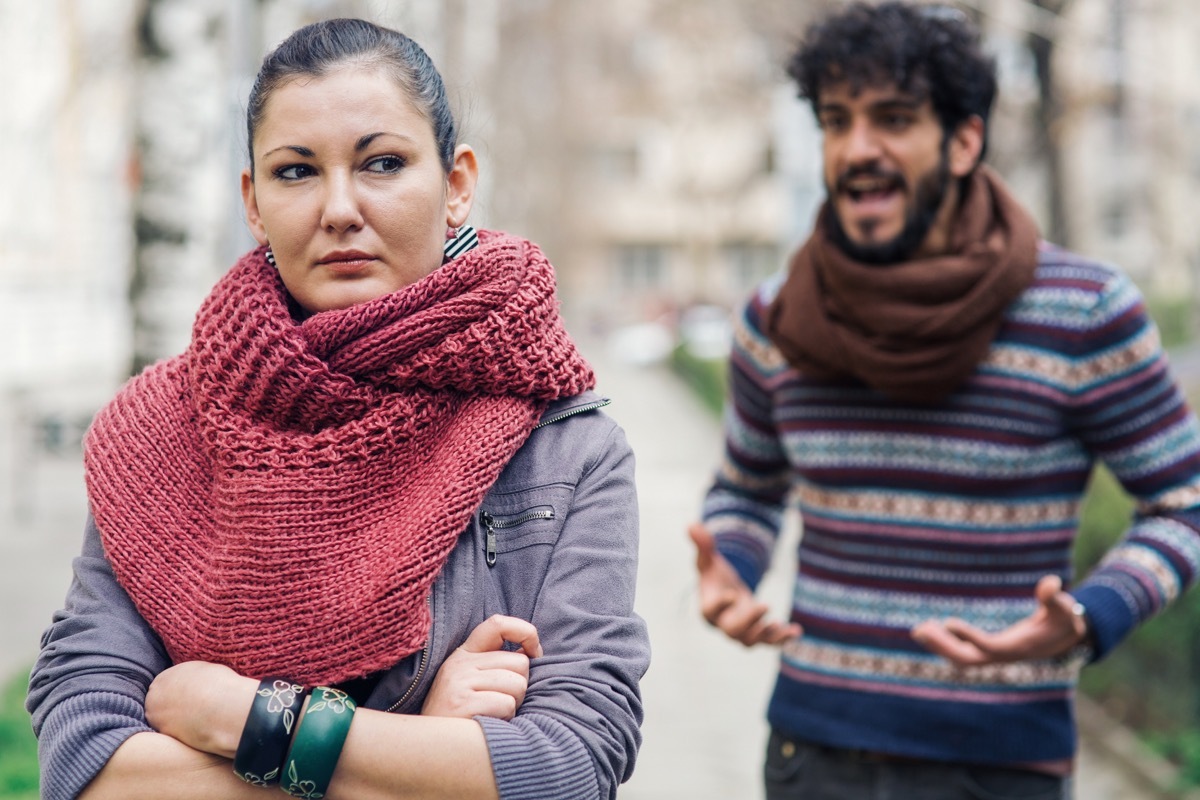 Couple having disagreement