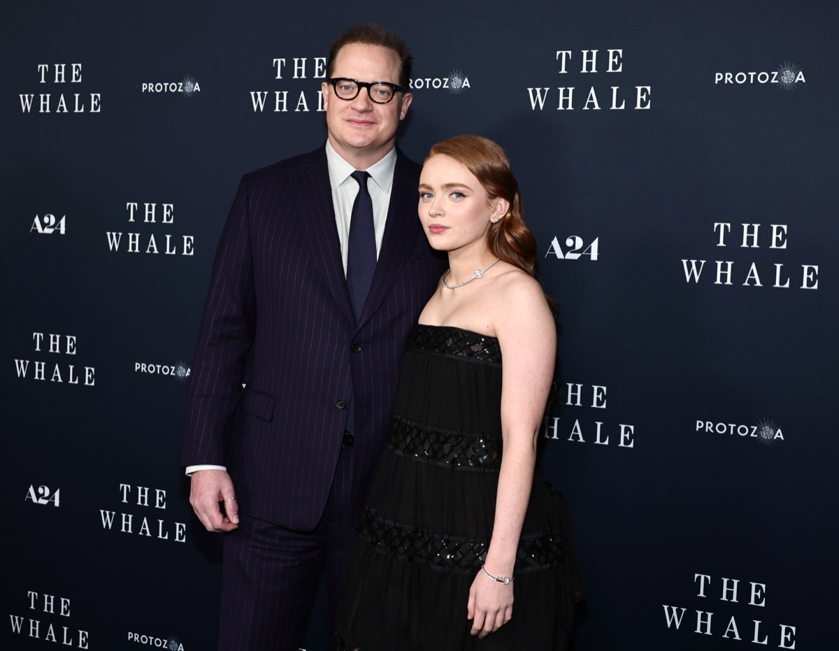 Brendan Fraser and Sadie Sink in 2022