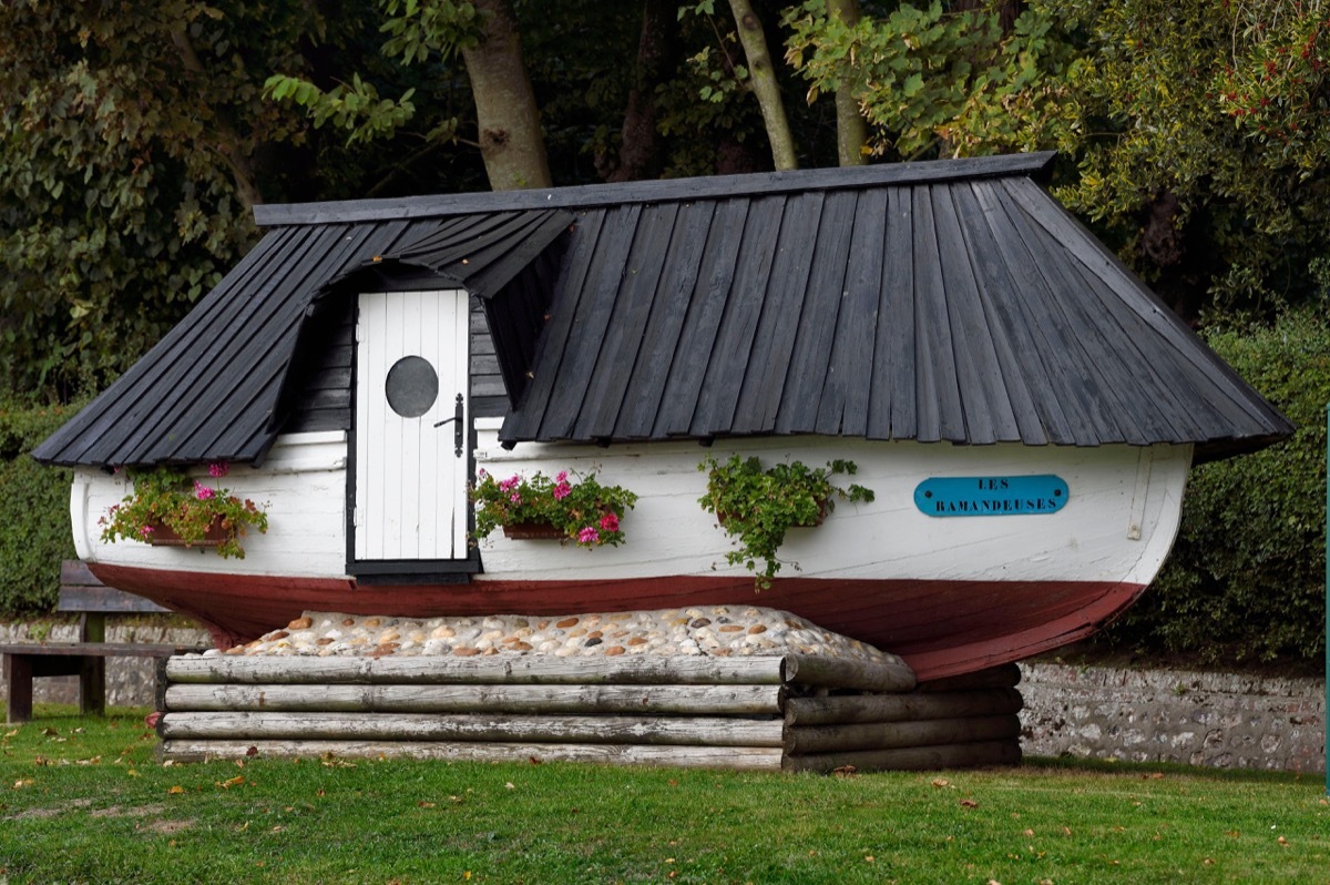 old fishing boat house, unique houses