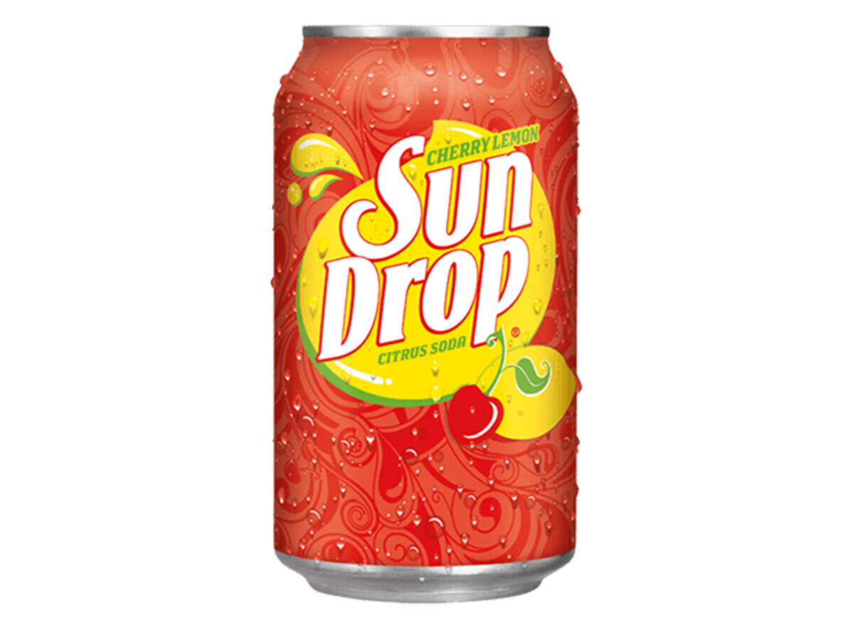 sun drop cherry lemon soda can