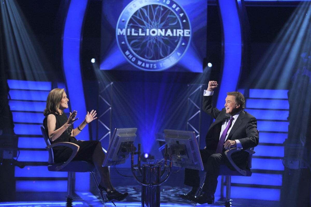 Meredith Vieira and Regis Philbin on Who Wants to be a Millionaire set