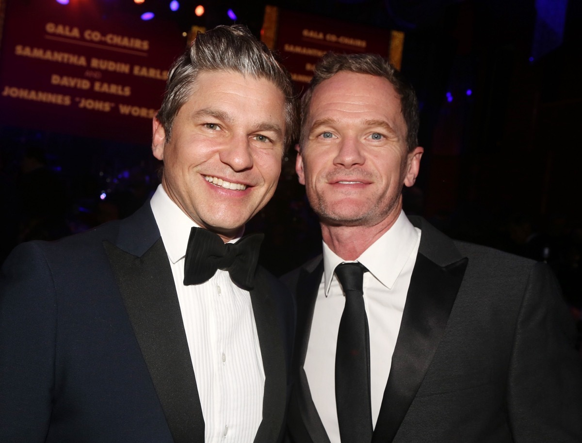 Daivd Burtka and Neil Patrick Harris at the Roundabout Theater Gala in 2020