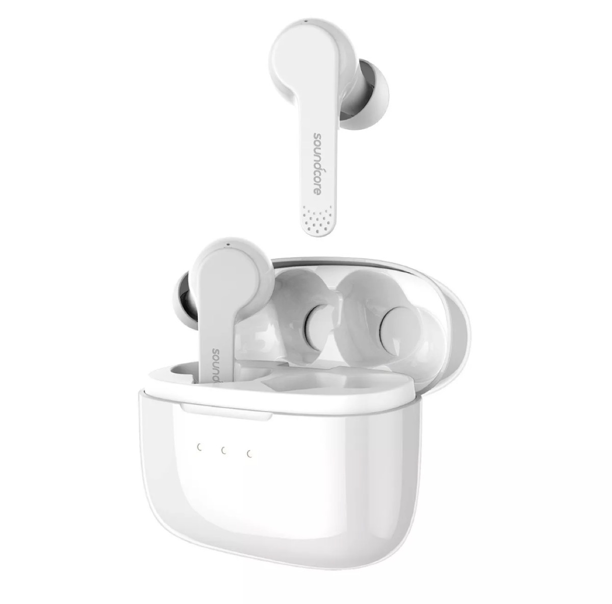 white wireless headphones