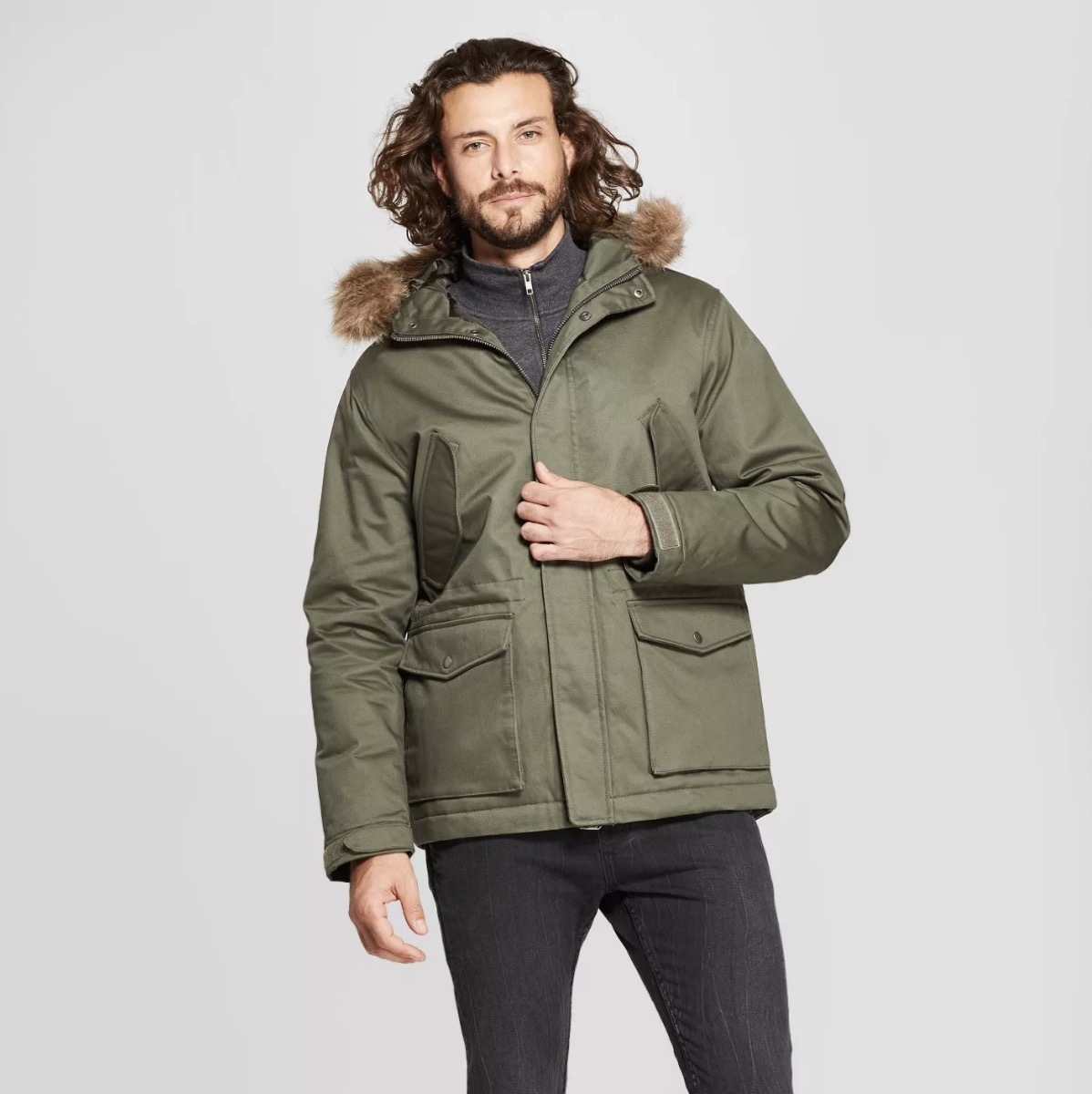 man in green parka, winter coats for men