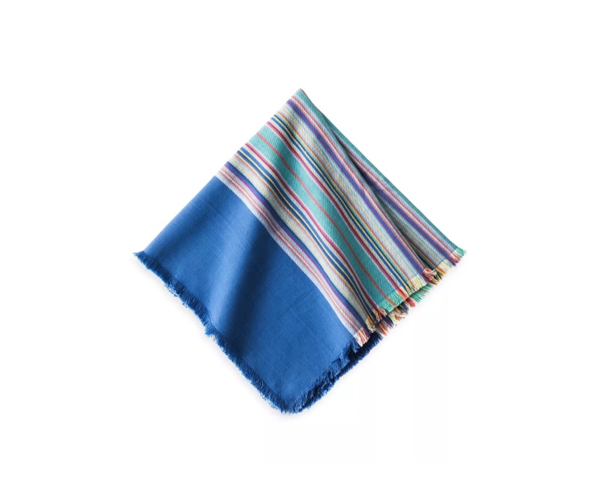 frayed edge striped napkins, picnic essentials