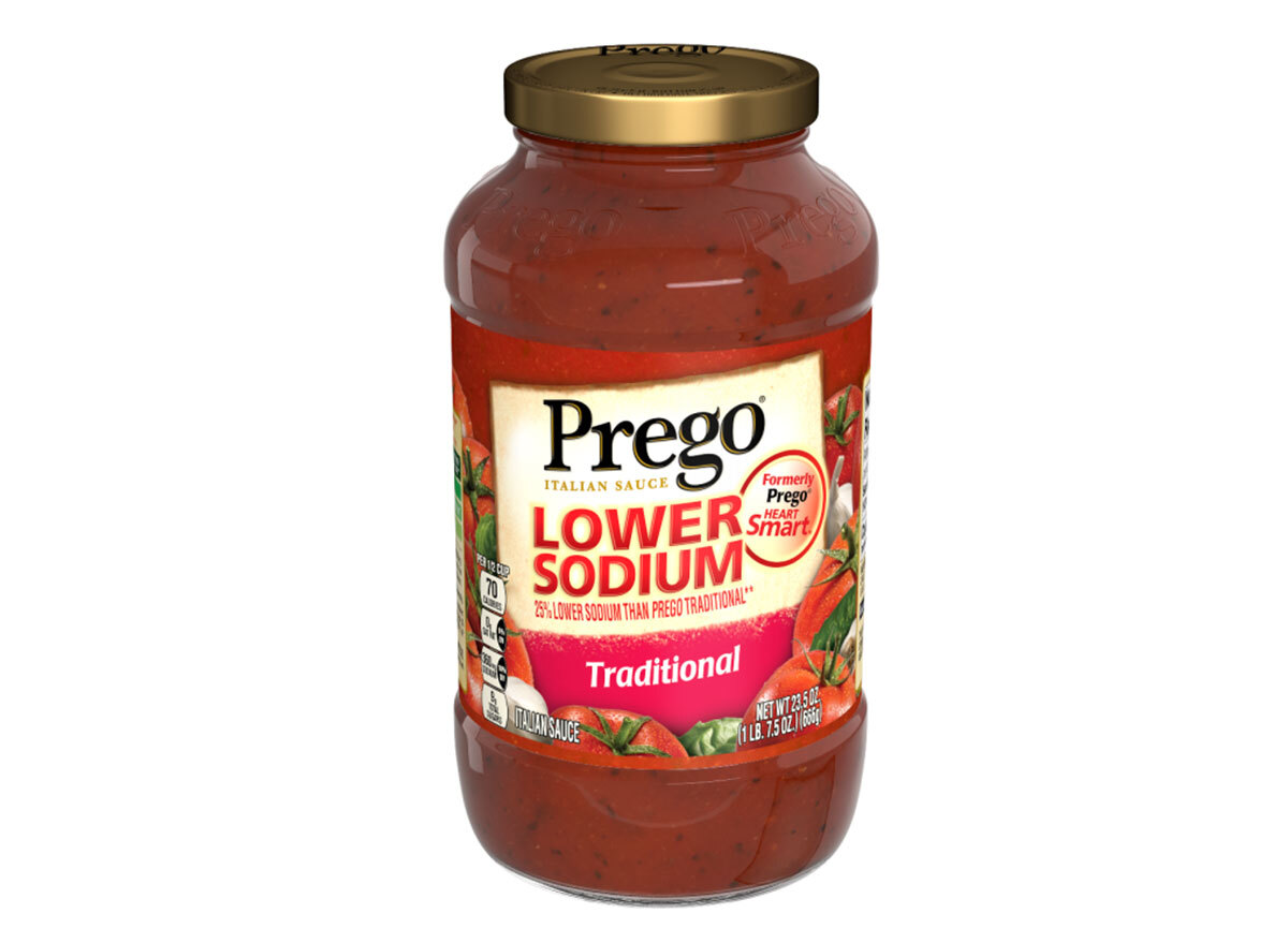 prego lower sodium traditional