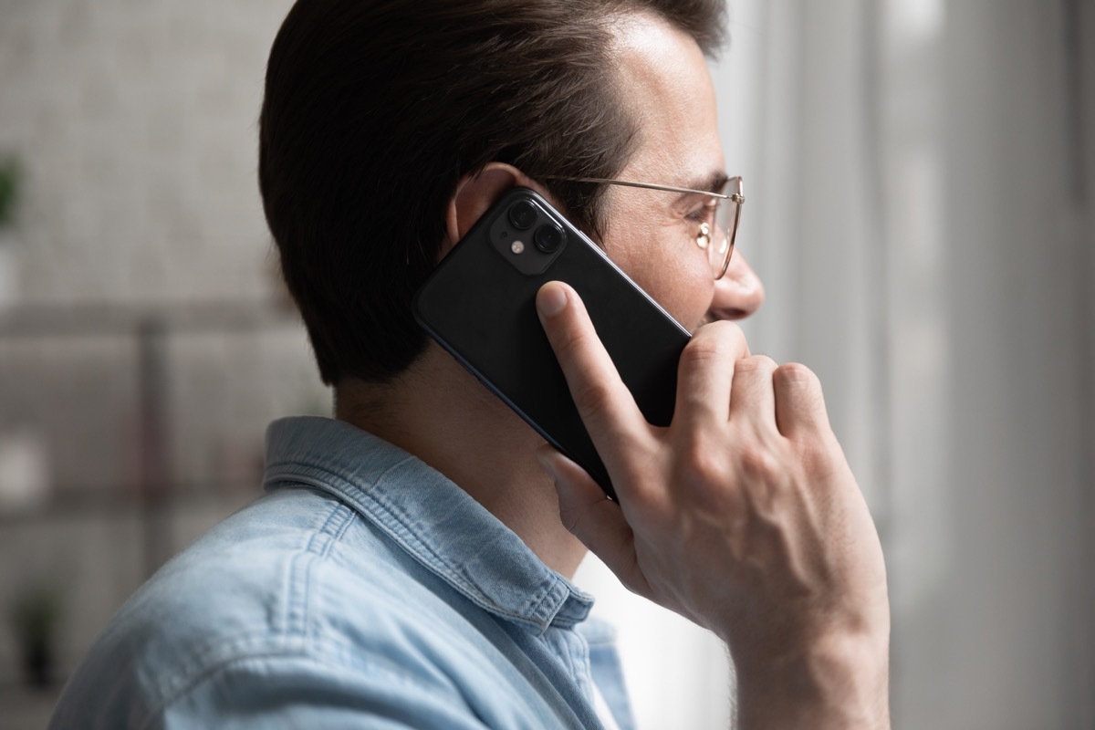 Man talking on cell phone