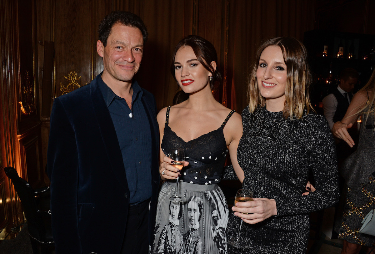 Dominic West, Lily James, and Laura Carmichael at the Harper's Bazaar Women of the Year Awards in 2018